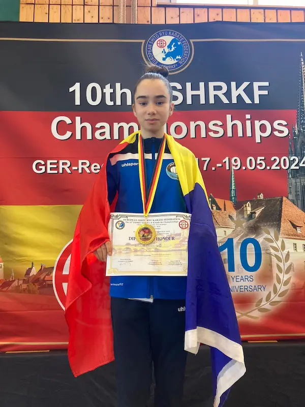 Medalie de aur la Campionatul European de Karate Shito-Ryu, Regensburg, Germania